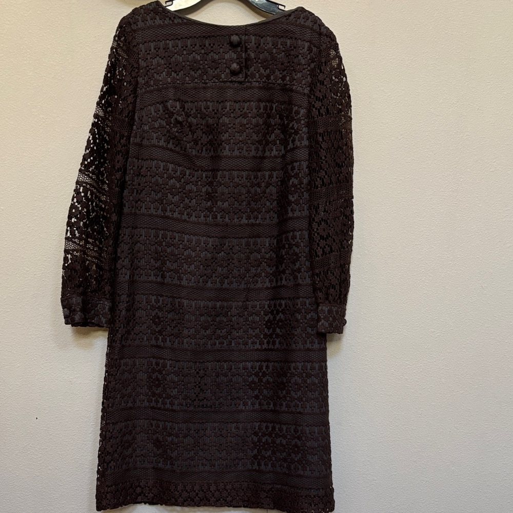 Carl Naftal Brown Lace Dress